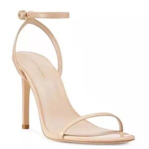 Stuart Weitzman Dancer 95 Heel Sandal Tan /nude Patent Leather Sz 6